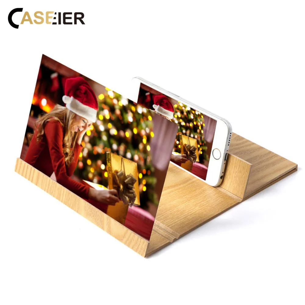 CASEIER 12 дюймов Настольный складной деревянный кронштейн мобильный увеличитель