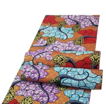 

New Nigerian African Wax Fabrics Cotton Rapper Batik Ankara Best Quality Golden Wax Material For Sewing African Fabric Gold Wax
