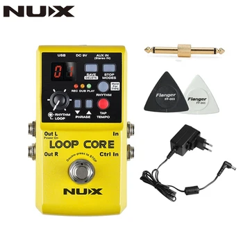 

NUX Loop Core Guitar Effect Pedal Looper 6 Hours Recording Time 99 User Memories 40 Built-in Drum Patterns with Tap Tempo