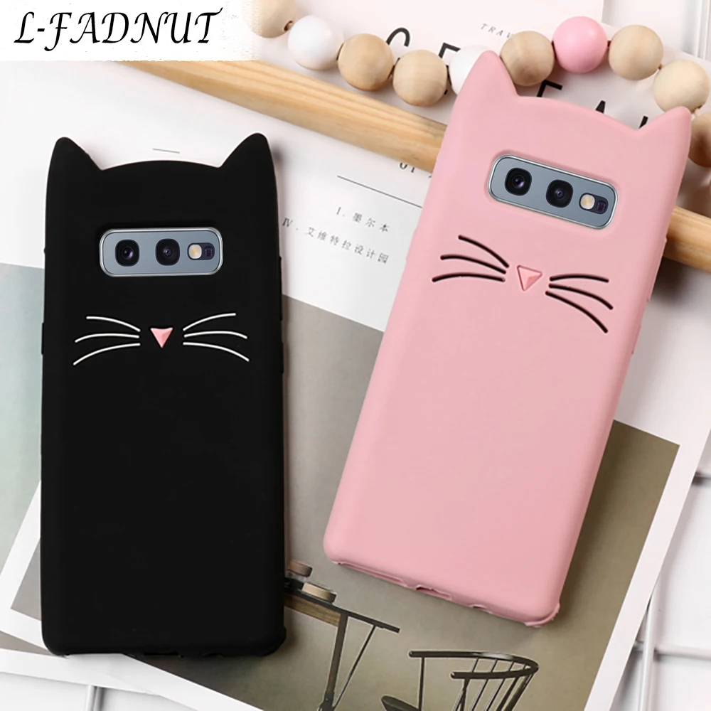 L-FADNUT Silicone Soft TPU Case For Samsung S9 S8 S10 Plus S10E Galaxy S7 S6 Edge Cute Cartoon Rubber Shockproof Bumper Cover | Мобильные