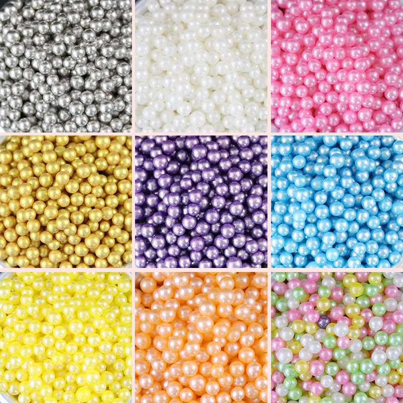 Baking Decor Colorful Cake Candy Pearl White Pearl Sugar Fondant Small Beads