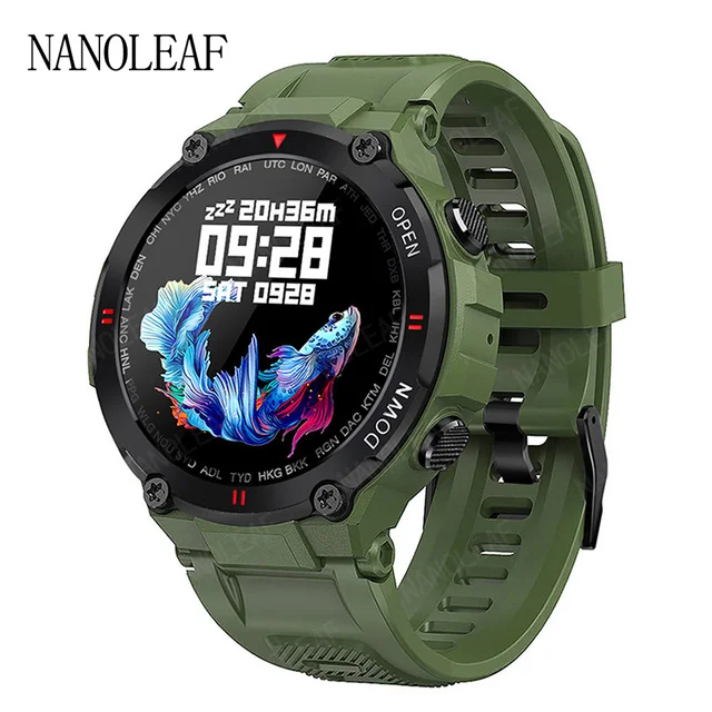 Smart Watch for Men with Call Answer Dial Military Style with Heart Rate Blood Oxygen Monitor Sleep Tracker Digital Wristwatch 