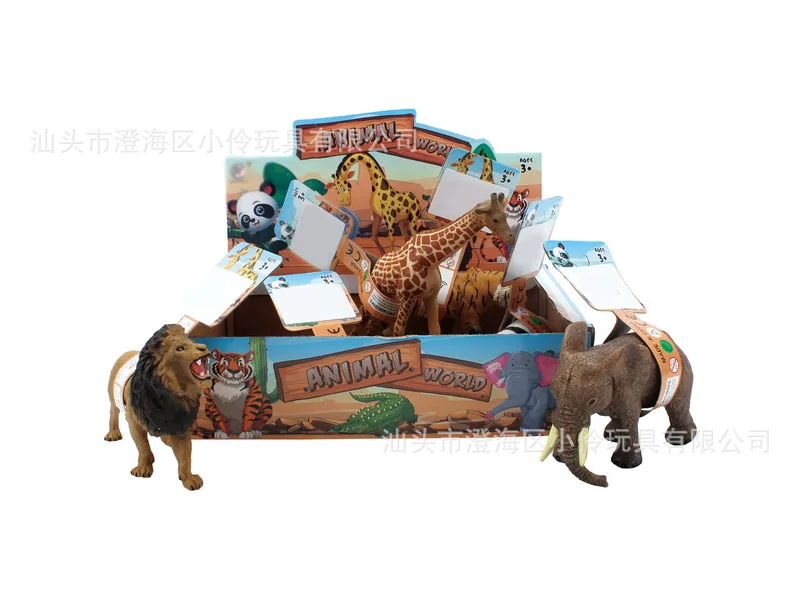

Simulated Dinosaur Models 6-Plastic Wild Forest Domestic Animal Children Gift Toy Set