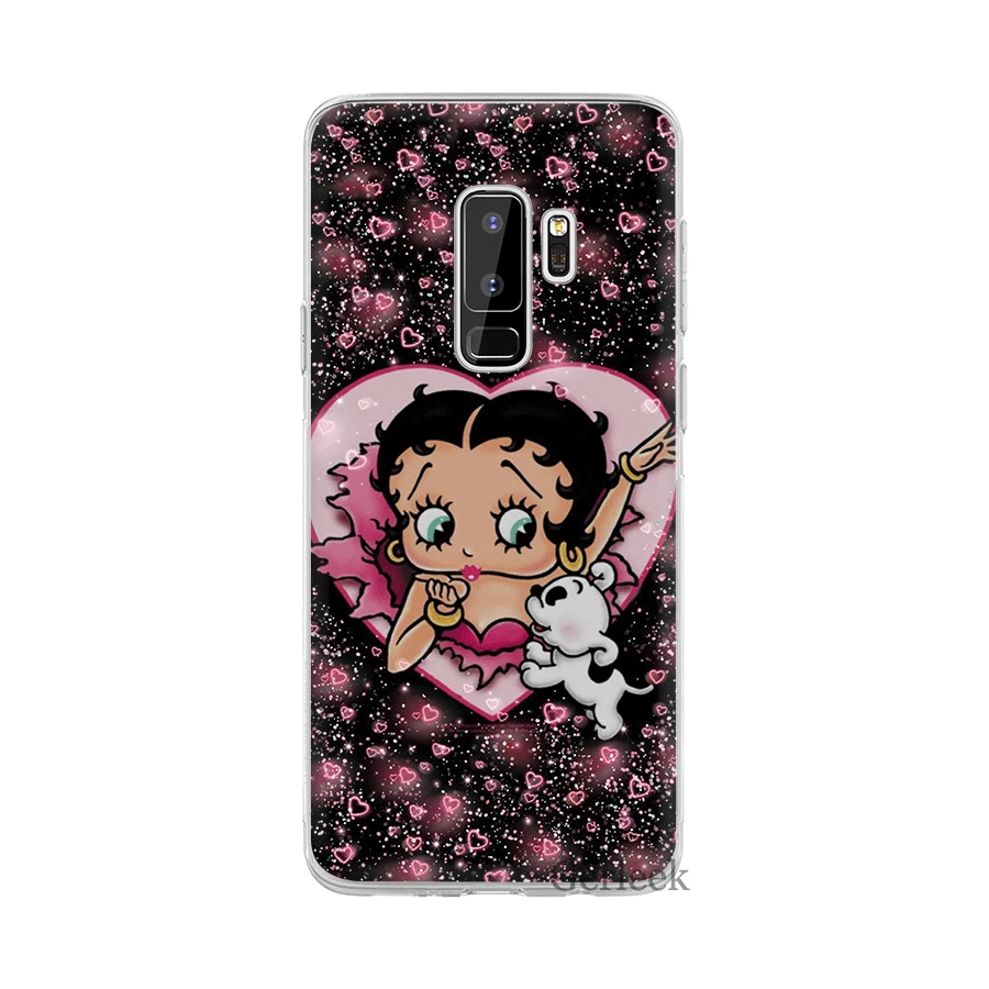 Чехол для телефона из ТПУ для Samsung Galaxy S6 S7 край S8 S9 10 S10 S10E Plus, Note 8, 9, 10, M10 M20 M30 M40 чехол для нового IPad Betty boop