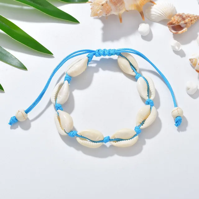 Bohème naturel coquille de mer bracelets porte-bonheur pour femmes hommes été plage de sable à la main chaîne corde chaînes bracelet bijoux à bricoler soi-même