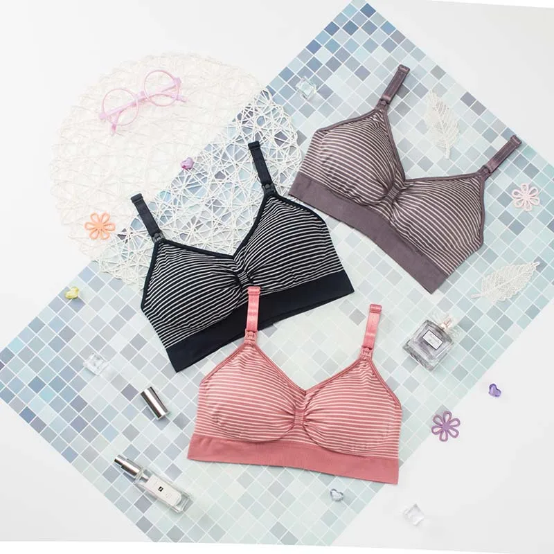 Maternity Clothes Nursing Bra Without Underwire Breastfeeding Bras Pregnancy Pregnant Woman Lactating Underwear Seamless Bra 3