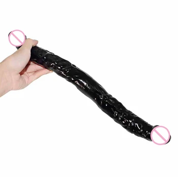 Super Long Double Dildos Double Penetration Vagina and Anus Dick Soft Double Head Penis Realistic Phallus Sex Toys for Lesbian 6