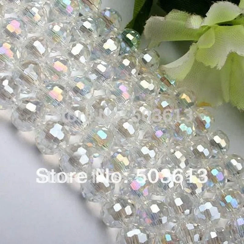 Модные 8 мм прозрачные бусины DIY стеклянные граненые круглые 72 шт. xcb1085|beading