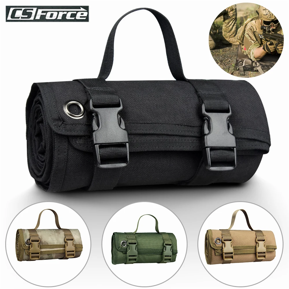 

Tactical Roll-Up Shooting Mat Waterproof Lightweight Nylon Cloth Outdoor Hunting Molle Non-padded Mat for Rifle Gun Shotgun