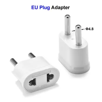 

1pcs EU KR Plug Adapter Japan CN US To EU Euro European Travel Adapter Electric Plug Power Cord Charger Sockets Outlet A7