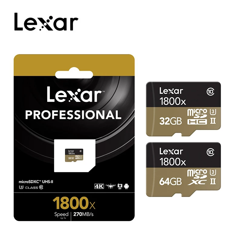 Оригинальная карта памяти Lexar 1800x Micro SD 64 ГБ, высокая скорость 32 ГБ, класс 10, TF карта 32 ГБ, флеш-карта