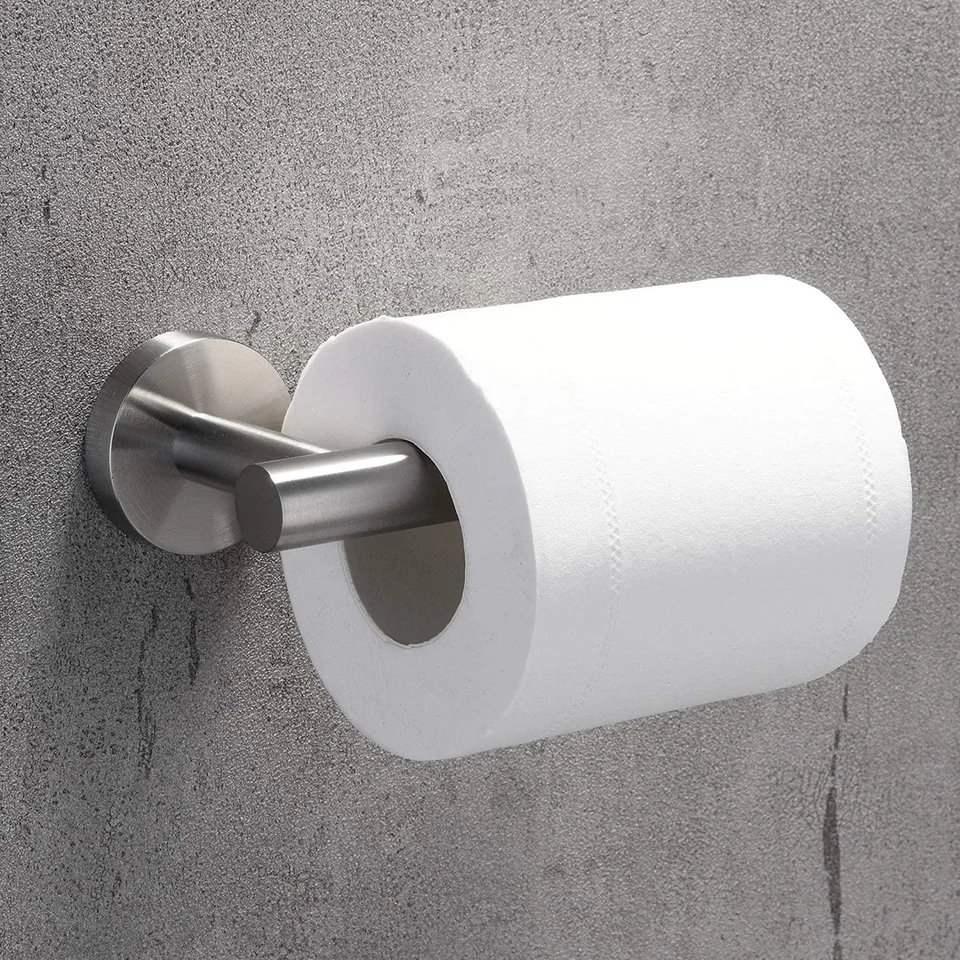 Round Bathroom Accessories Stainless Steel Brushed Toilet Paper Holder Towel Ring Robe Hook Towel Rail Bar Bathroom Hardware paper towel holder toilet paper holder towel hook bathroom hardware set bathroom hardware accessories
