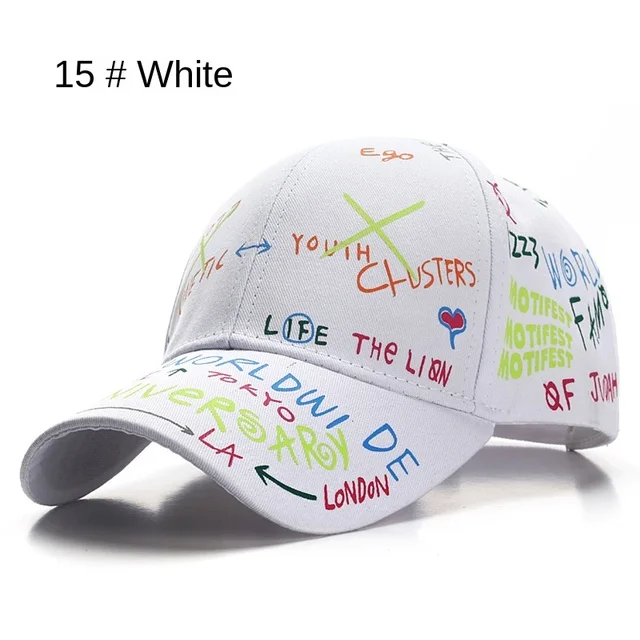 38 Styles Hot Graffiti Baseball Cap Women’s Hat Summer Sun Hat Cotton Men’s Baseball Cap Sports Cap Golf Cap Gorras Hombre 34