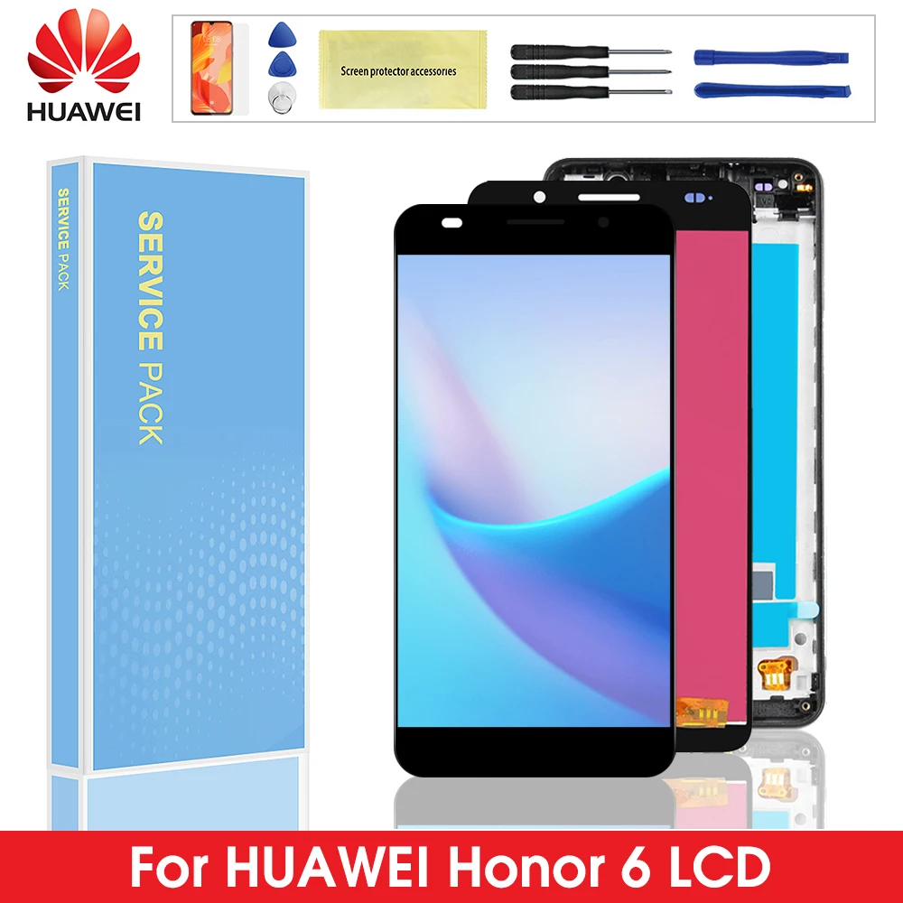 

Original LCD For HUAWEI Honor 6 LCD Display Touch Screen Digitizer Assembly With Frame For Huawei honor6 H60-L02 H60-L12 H60-L04