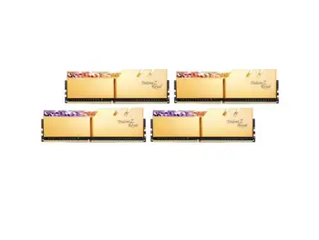 شراءG.SKILL 32GB (8G × 4) Set DDR4 3200 تردد ذاكرة عشوائيّة للحاسوب المكتبي Bar-Royal Halberd RGB ضوء بار (ذهبي)/C14 F4-3200C14Q-32GTRG