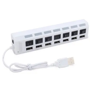 

7-port extension splitter with independent switch High data transfer rate Big expansion plug and play 1 pcs