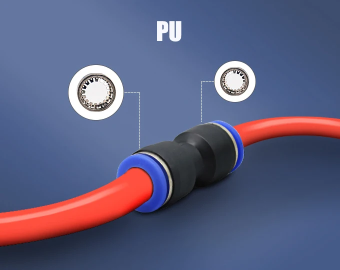 Conector de tubo neumático, accesorios rápidos de aire, manguera de empuje de agua de plástico de 4mm, 6mm, 8mm, 10mm, 12mm, conectores PV PE PU PY