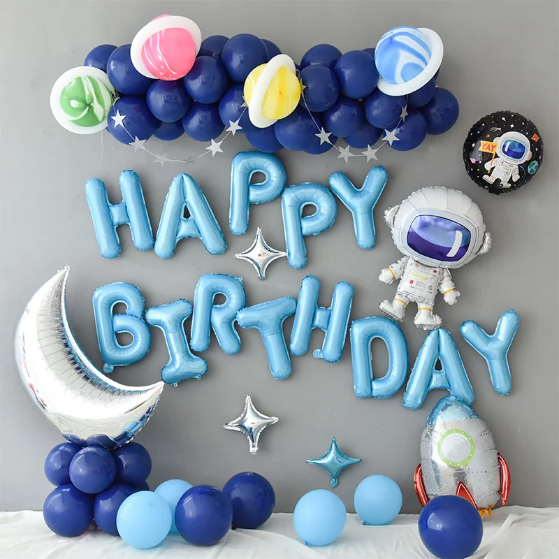 Креативные вечерние воздушные шары из фольги для космонавта, ракета-космонавта, игрушки для вечеринки в честь Дня Рождения, украшения, сувениры