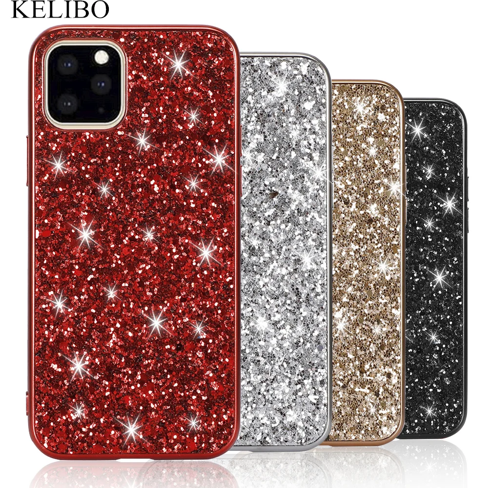 Чехол 2 в 1 с блестками для iPhone 11 X XR XS max pro 7 plus 8 6 6s Plus|Бамперы| |