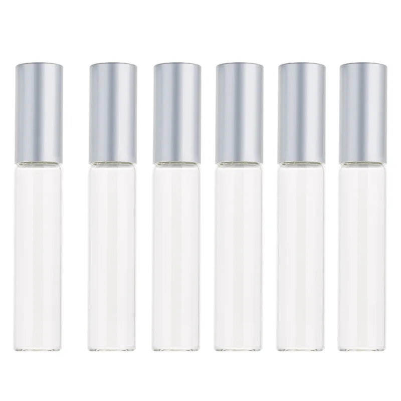 

10 ml (300 pieces/lot) High Quality Metal Roll on Bottles Essential Oils Glass Roller Bottle Wholesale