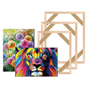 

Diamond Painting Wooden Frame For Canvas Oil Painting Wood Frame DIY Canvas Picture Photo Frame For Bar Oil Painting Wall Art