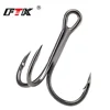 FTK High Carbon Steel 15-20pcs Overturned Treble Hook Black Fishing Hook For Lure Triple Hook Fishing Tackle ► Photo 1/6