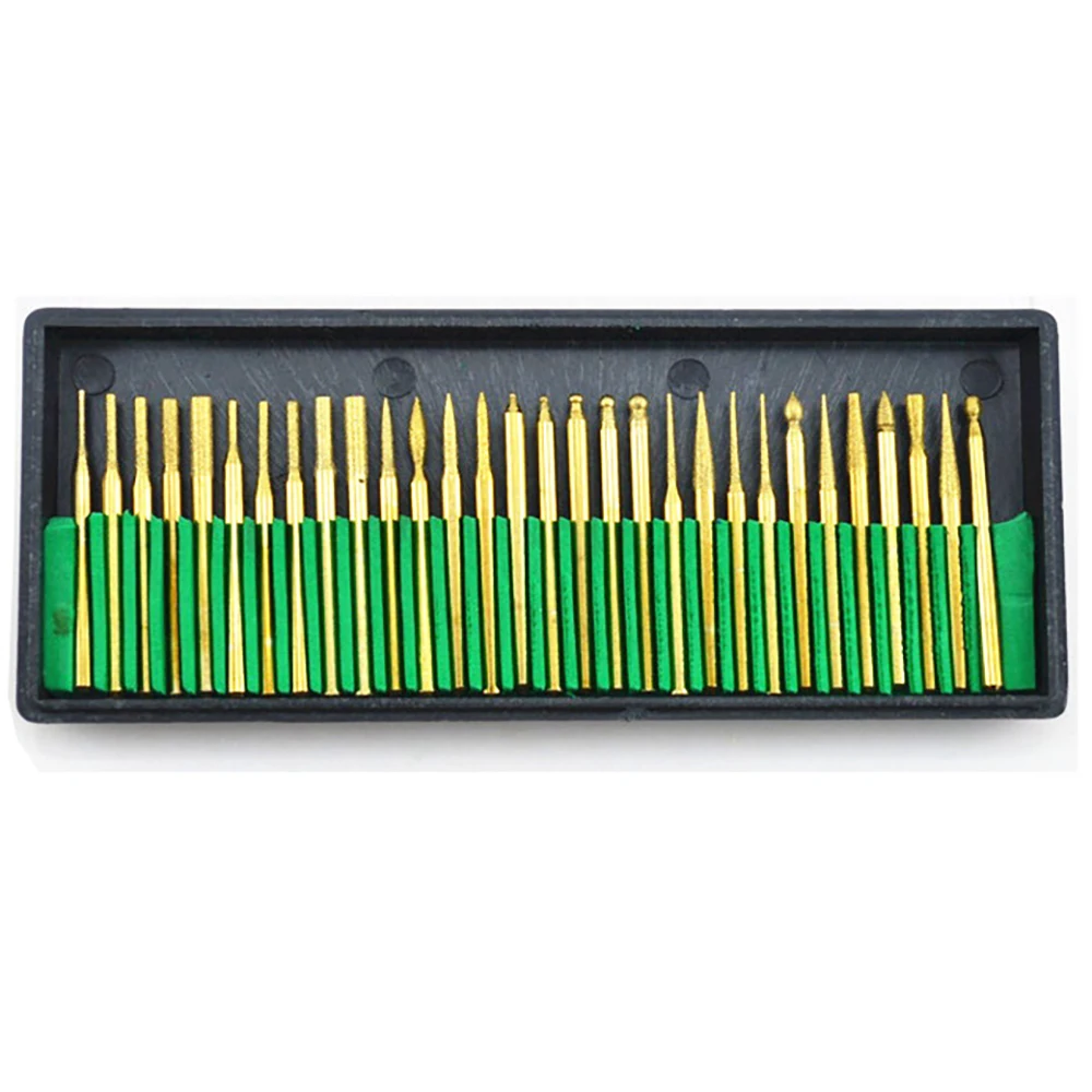 30 шт. 3 мм шлифовальная режущая головка Сверла хвостовик алмазные Dremel роторные