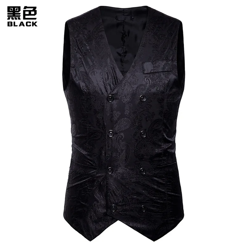 AliExpress-весна Для мужчин модный костюм жилет разноцветные праздничная одежда в Корейском стиле с мультяшными принтами, жилетка, жилет