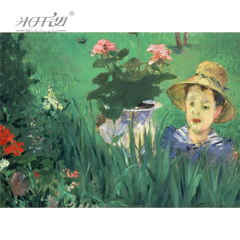 Michelangelo деревянные пазлы 500 1000 1500 2000 шт Старый мастер Edouard Manet мальчик в цветах