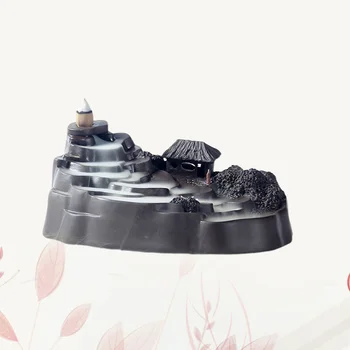 

1pc Ceramic Censer Backflow Buddhism Aromatherapy Incense Censer Holder Desktop Adornment