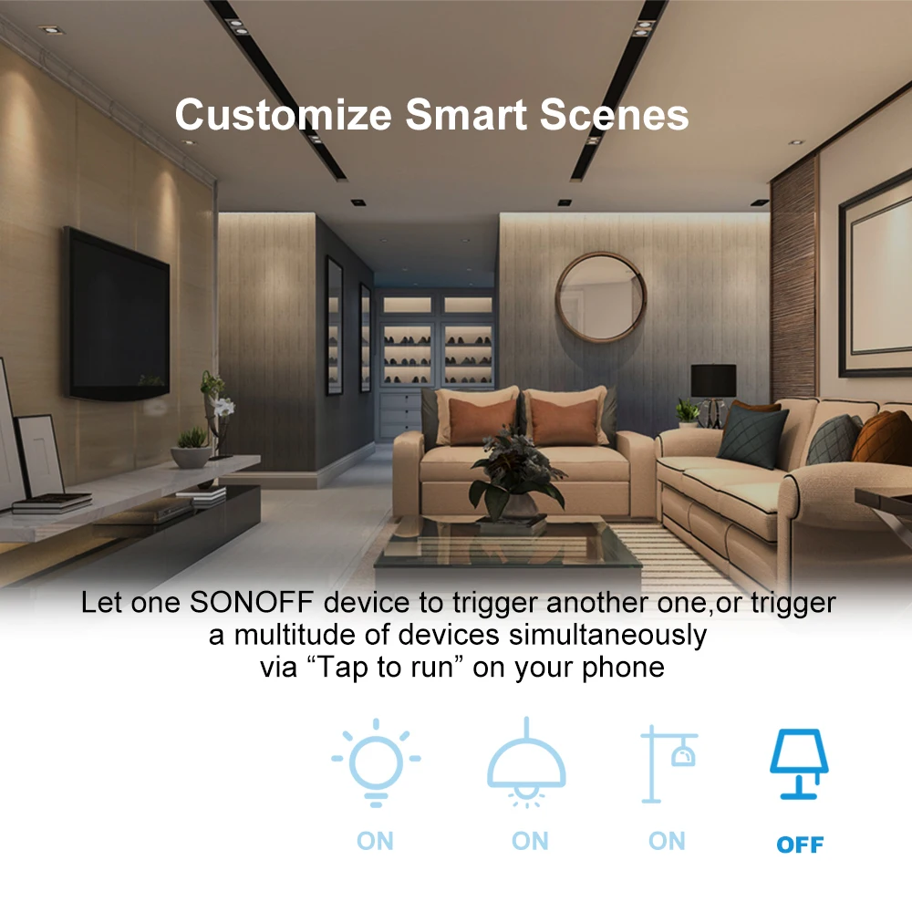 SONOFF мини двухсторонний Интеллектуальный переключатель мини компактный портативный DIY переключатель для бытовой техники