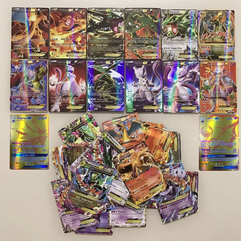 300 шт. не повторяющиеся карты Pokemon Shining GX MEGA Battle Carte 60 100 шт. игровые торговые карты EX TARINER детские игрушки подарки