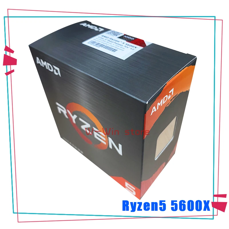 NEW AMD Ryzen 5 5600X R5 5600X 3.7 GHz Six-Core twelve-Thread 65W CPU Processor L3=32M 100-000000065 Socket AM4 with cooler fan