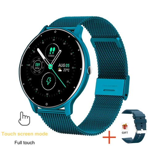 New Bluetooth Call Smart Watch Men Full Touch Sport Fitness Watches Waterproof Heart Rate Steel Band Smartwatch Android iOS