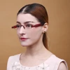 Guanhao Retro Rimless Rotate Folding Reading Glasses TR90 Frame Resin Lens Hyperopia Glasses Portable Eyeglasses with Case 4
