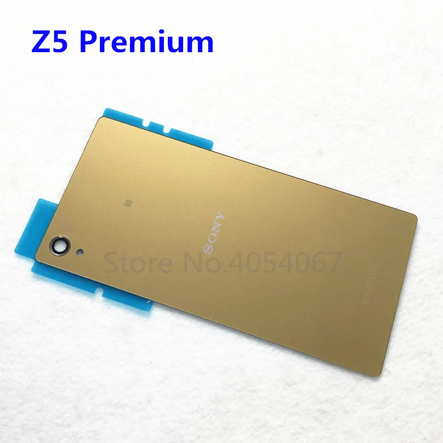 Для Sony Xperia Z5 Премиум E6853 E6883 E6833 Задняя стеклянная крышка батарейного отсека Замена стеклянного корпуса+ NFC антенна - Цвет: Z5 Premium Gold