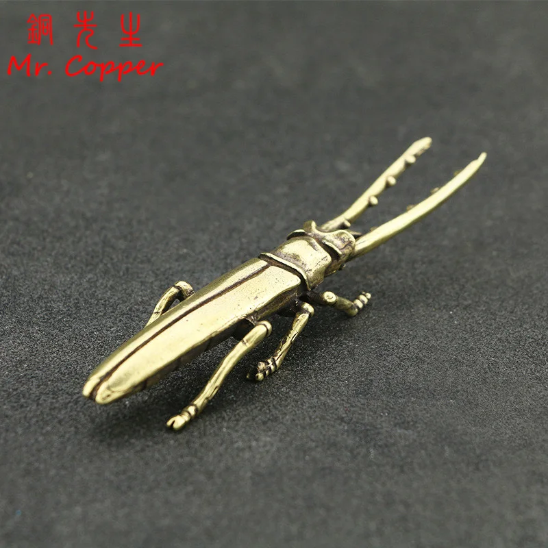 

Antique Copper Beetle Ornaments Office Desk Decorations Retro Brass Insect Sculpture Home Decor Tea Pet Figurines Accessories