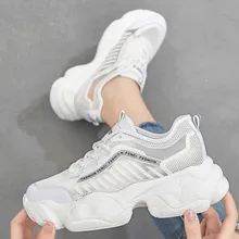 Женская обувь в винтажном стиле; дышащие кроссовки на толстой платформе; модная женская обувь на толстой подошве; прогулочная обувь на плоской подошве; L1-12