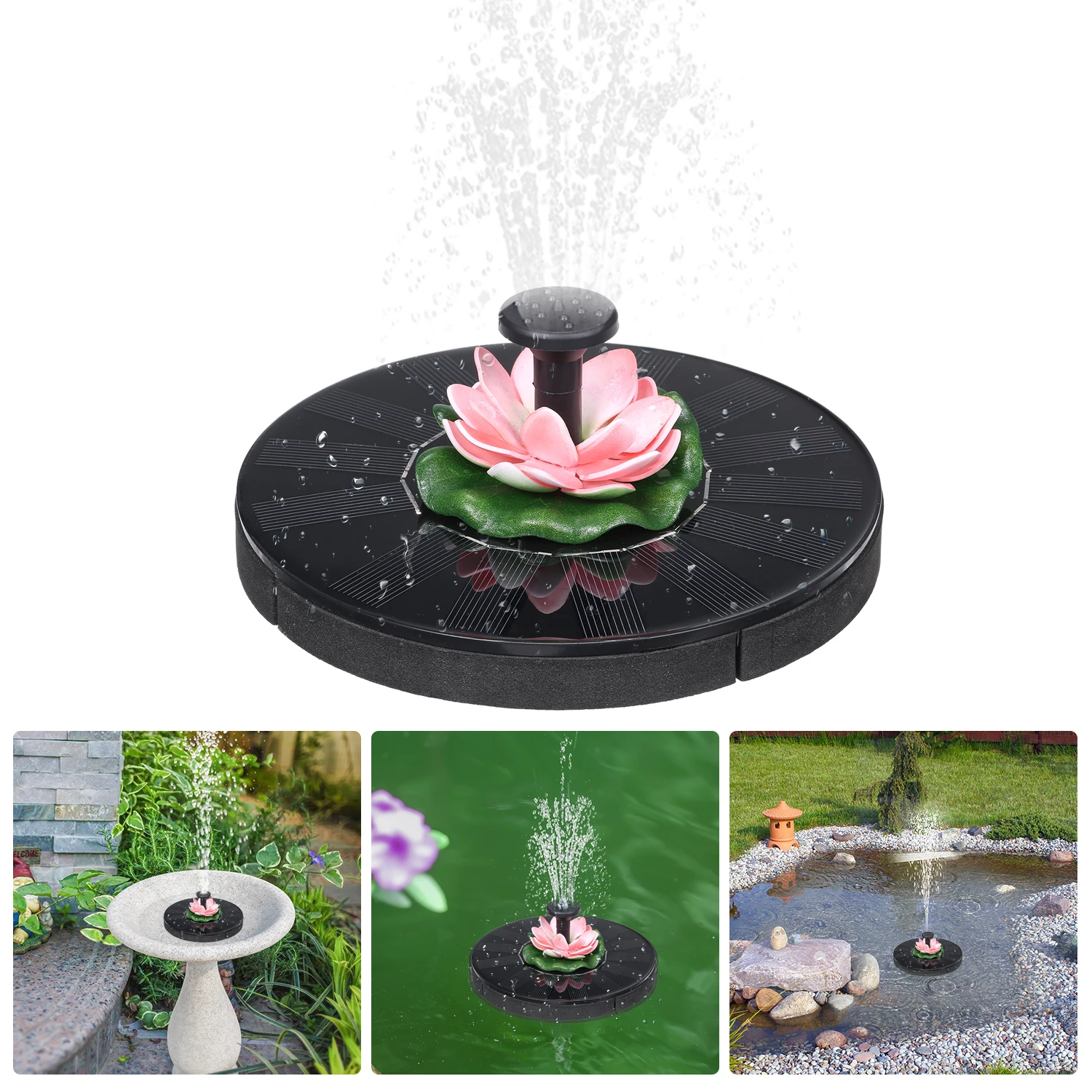 Best Offers Solar-Fountain Decoration Bath-Waterfall Swimming-Pool-Bird Water-Source Garden Pond 4001131437444