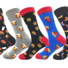 10 пар креативных забавных пар носков из хлопка, носки по щиколотку с изображением гамбургера фри, японские милые носки для рождественских подарков для женщин и мужчин