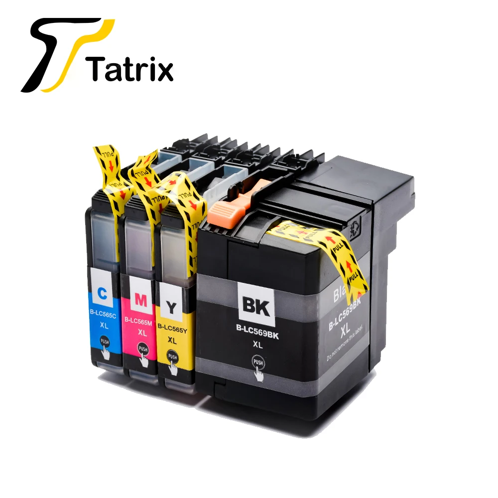 Tatrix 4PK для Brother LC569 LC565 совместимый чернильный картридж LC569XL LC565XL для принтера Brother MFC-J3520 MFC-J3720