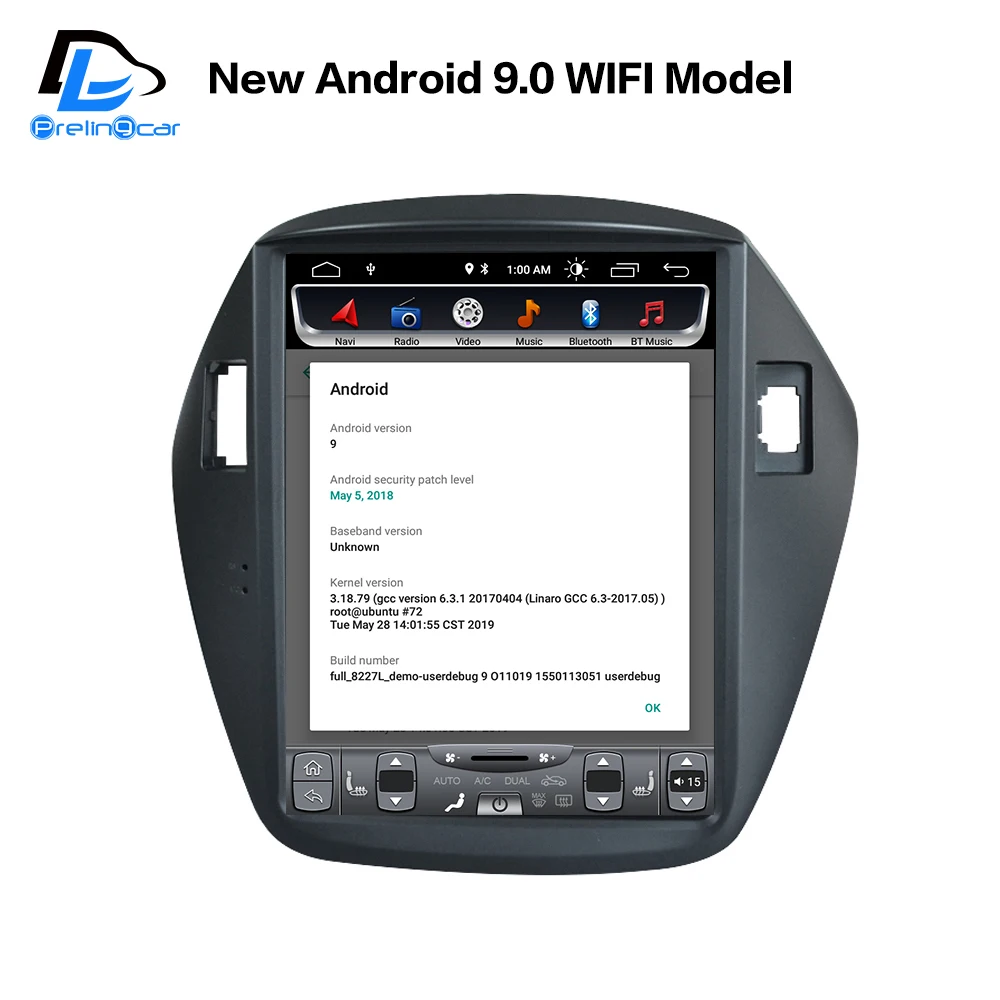 4G LTE android 9,0 навигационная система вертикального типа радио bluetooth стерео плеер для hyundai ix35 tucson автомобильный мультимедийный плеер