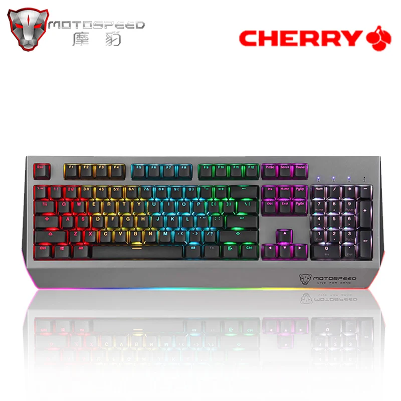 MOTOSPEED CK99 игровая механическая клавиатура Вишневый красный переключатель RGB подсветка анти-ореолы 104 клавиш USB Проводная клавиатура для геймеров