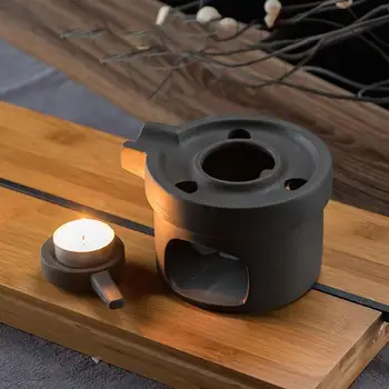

1Pc Tea Warmer Teapot Warmer Ceramic Candle Stand Tea Heater Tea Stove Warmer Candle Holder without Candle