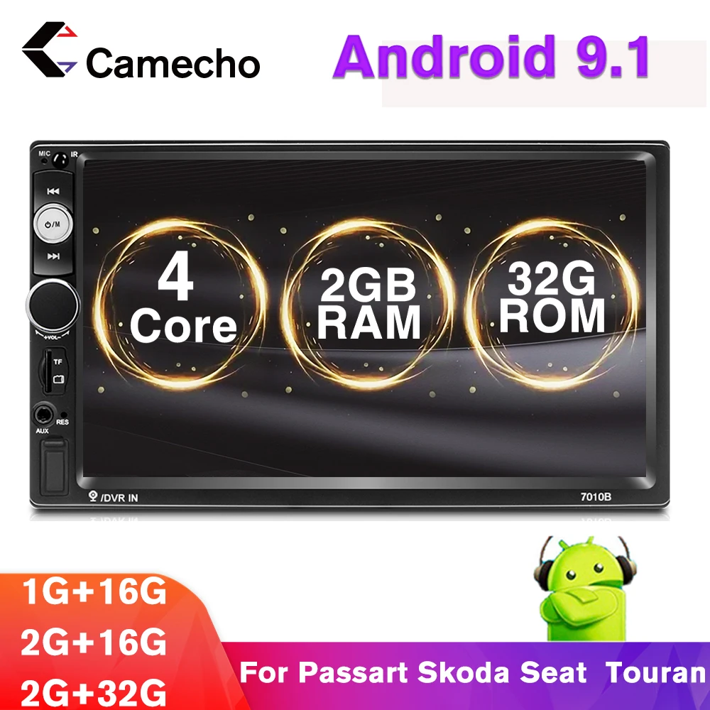 Автомобильный мультимедийный плеер Camecho 2 Din Android 9 1 7 дюймов универсальное радио GPS