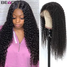 Perruque Lace Front Wig Remy naturelle crépue bouclée, perruque t-part, cheveux humains, Transparent Hd, densité 250, pour femmes africaines