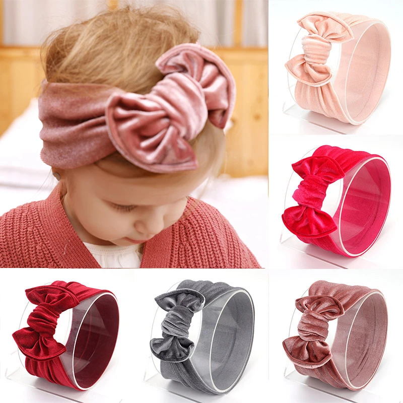 red velvet baby headband