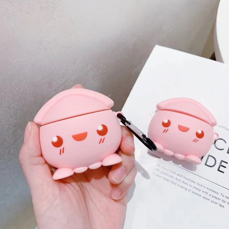 Чехол для AirPods с милым мультяшным медведем пандой кроликом из силикагеля, чехол для наушников s для Apple Airpods 2, Защитная крышка с кольцом на палец