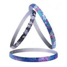 Новая мода ходьба повязка Велоспорт Бег печать волос силиконовый браслет антиперспирант спортивные ободки Йога Аксессуары