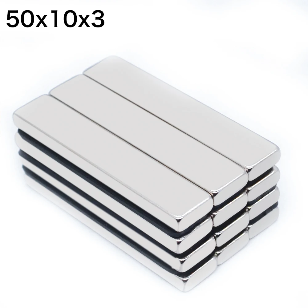 

Magnetics 100pcs x Large Wholesale Super Powerful Magnet Lock Craft Rare Earth Magnet Neodymium 50x10x3mm N50 50 * 10 * 3mm